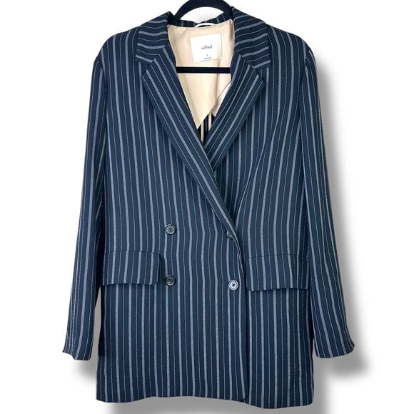 WILFRED x ARITZIA NWOT Cherrelle Pinstripe Double Breasted Blazer Jacket Small - Picture 3 of 10